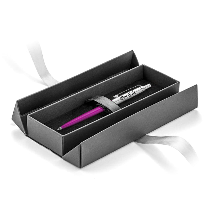 Personalised Engraved Parker Jotter Pink Ballpoint Pen in Ribbon Presentation Box