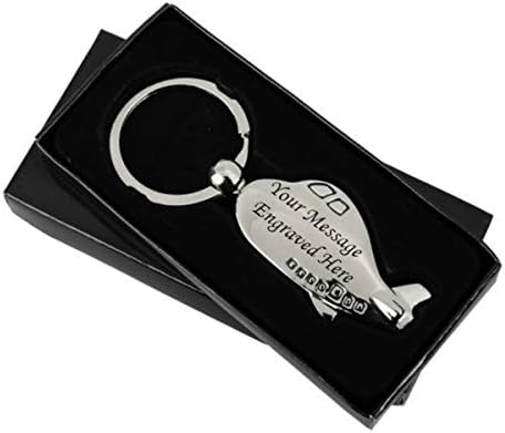 Personalised Engraved Chrome Round Circular Keyring in Protective Sleeve