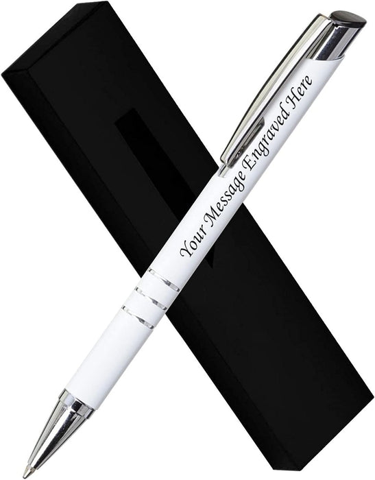 Paul Clover Personalised Aluminium Ballpoint Pen in a Choice of Colours with Gift Box and Velvet Pouch