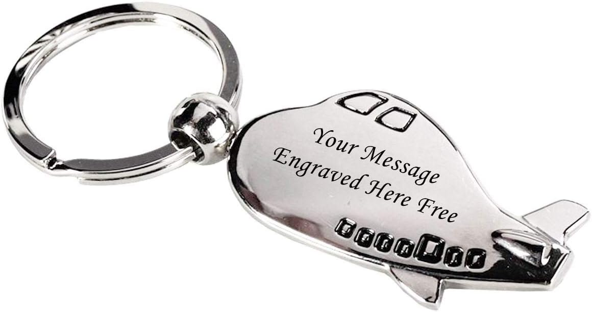 Personalised Engraved Chrome Round Circular Keyring in Protective Sleeve