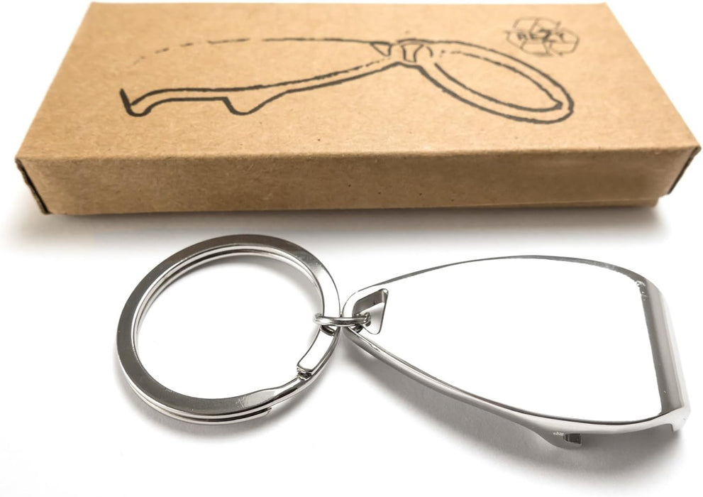 Personalised Engraved Stainless Steel Claw Bottle Opener Keyring in Protective Sleeve