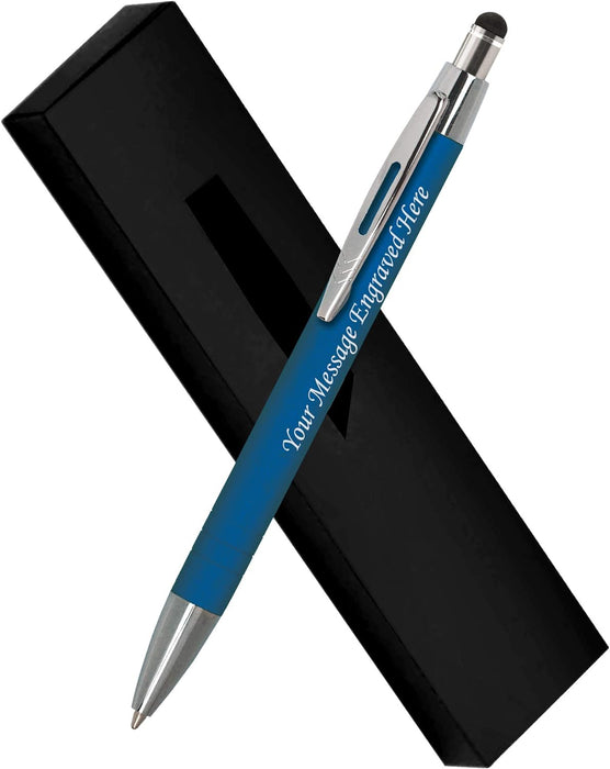 Personalised Engraved Ballpoint with Stylus in Multiple Colours and GIft Box