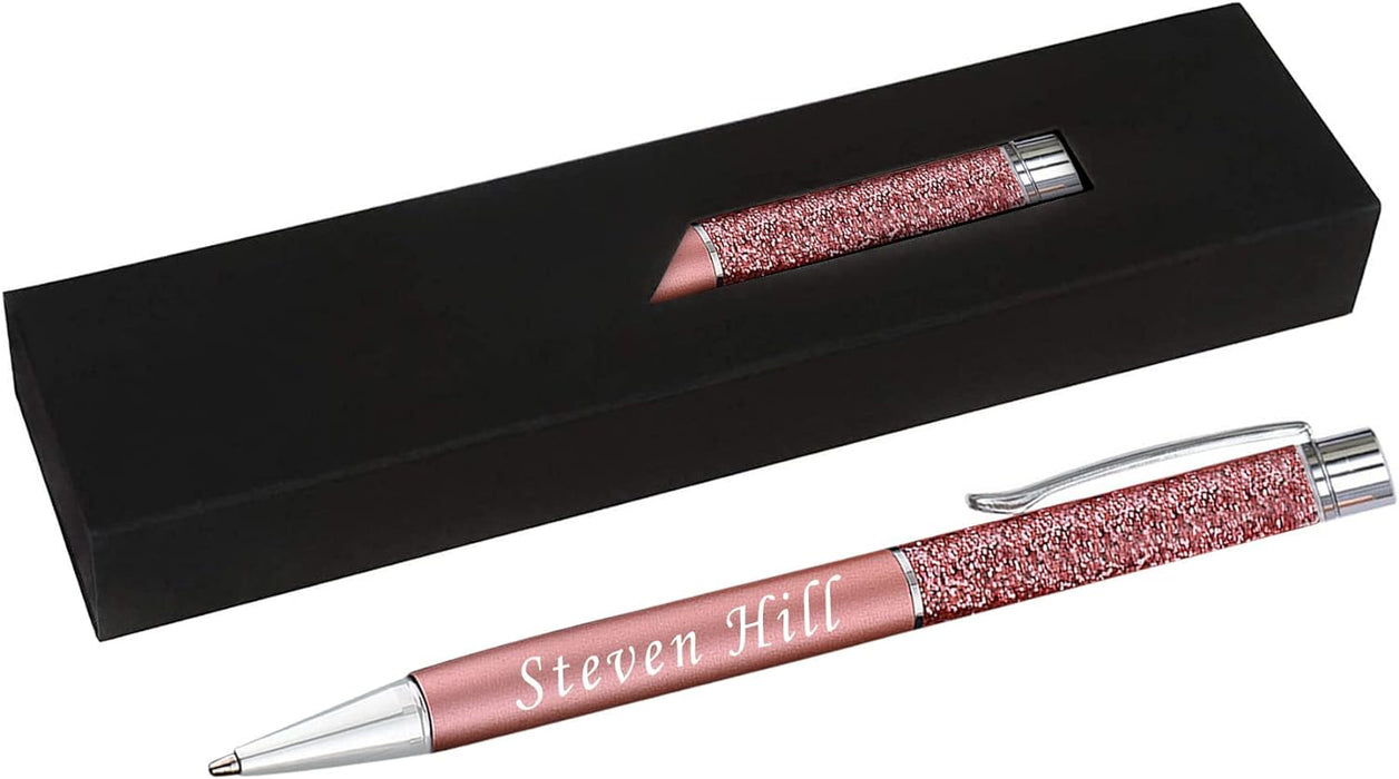 Paul Clover Personalised Floating Glitter Ballpoint Pen in 11 Colours with Luxury Gift box