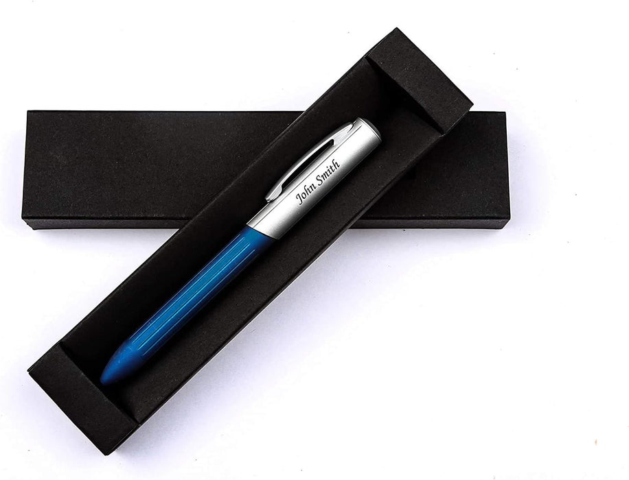 Personalised Engraved Textured Ballpen in 4 Colours with Presentation Box