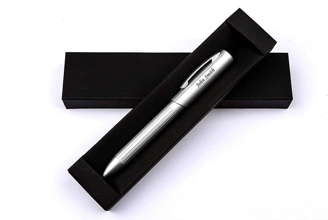 Personalised Engraved Textured Ballpen in 4 Colours with Presentation Box