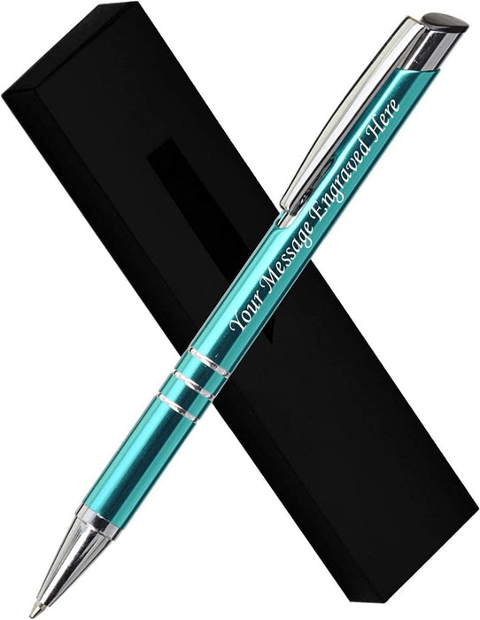 Paul Clover Personalised Aluminium Ballpoint Pen in a Choice of Colours with Gift Box and Velvet Pouch