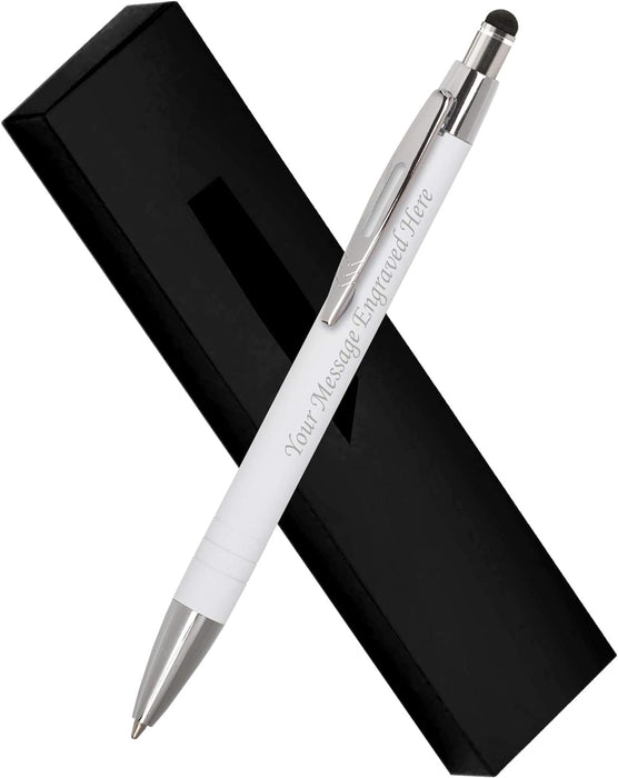 Personalised Engraved Ballpoint with Stylus in Multiple Colours and GIft Box