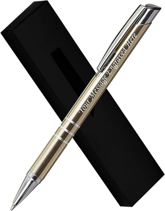 Paul Clover Personalised Aluminium Ballpoint Pen in a Choice of Colours with Gift Box and Velvet Pouch