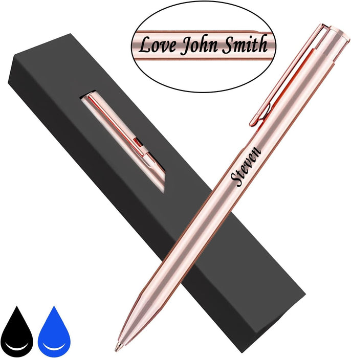 Personalised Engraved Pink Lightweight Ballpen in Presentation Box or Velvet Pouch