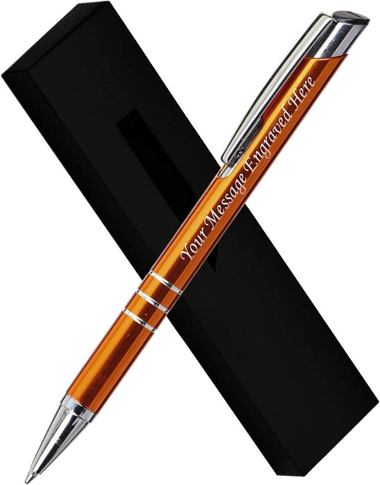 Paul Clover Personalised Aluminium Ballpoint Pen in a Choice of Colours with Gift Box and Velvet Pouch