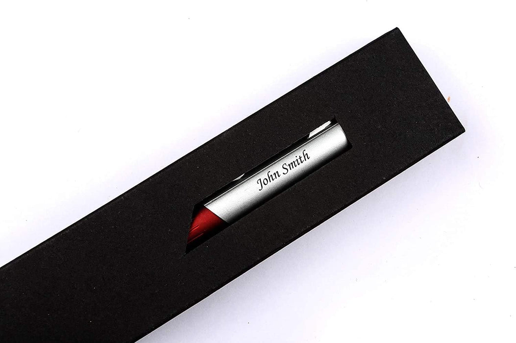 Personalised Engraved Textured Ballpen in 4 Colours with Presentation Box