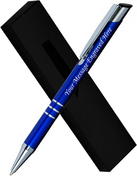 Paul Clover Personalised Aluminium Ballpoint Pen in a Choice of Colours with Gift Box and Velvet Pouch