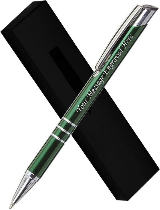 Paul Clover Personalised Aluminium Ballpoint Pen in a Choice of Colours with Gift Box and Velvet Pouch