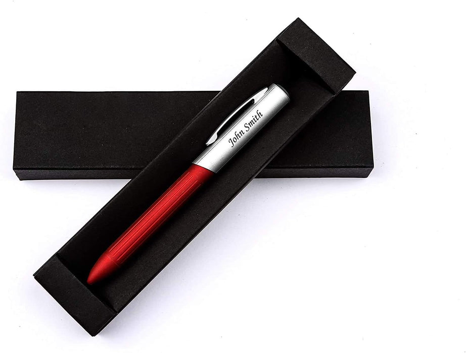 Personalised Engraved Textured Ballpen in 4 Colours with Presentation Box