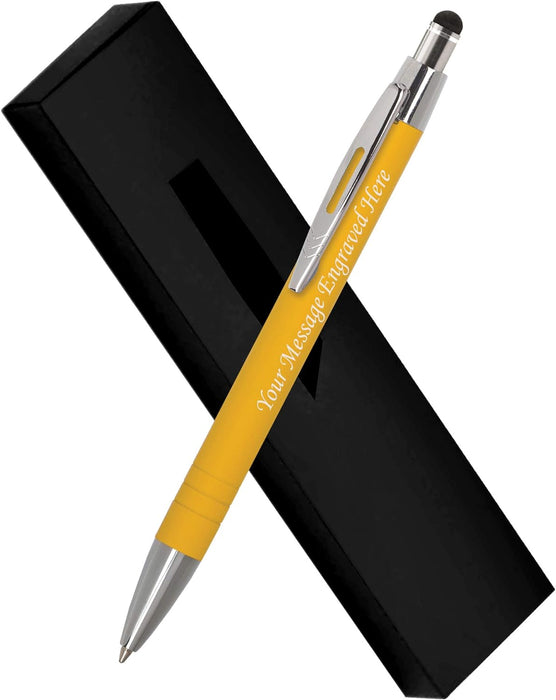 Personalised Engraved Ballpoint with Stylus in Multiple Colours and GIft Box