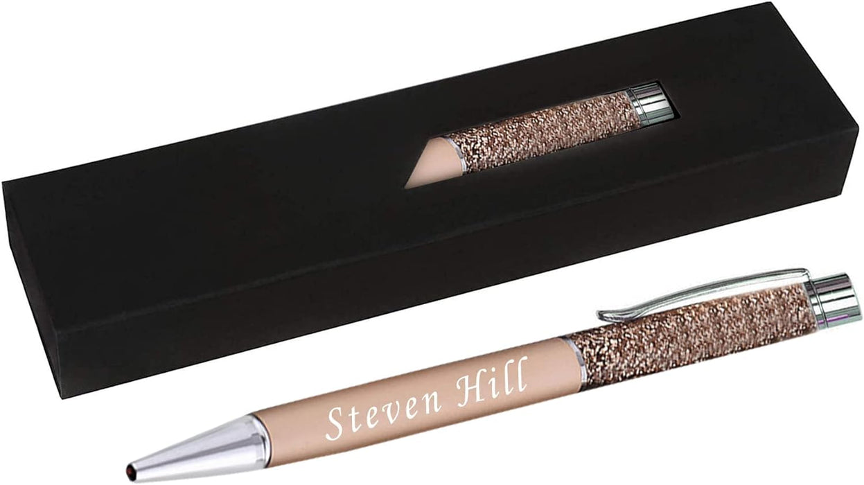 Paul Clover Personalised Floating Glitter Ballpoint Pen in 11 Colours with Luxury Gift box