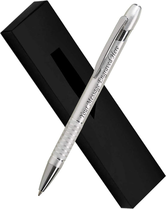 Paul Clover Aluminium Sonic Black Ballpoint Pen with Silver Clip and Trim