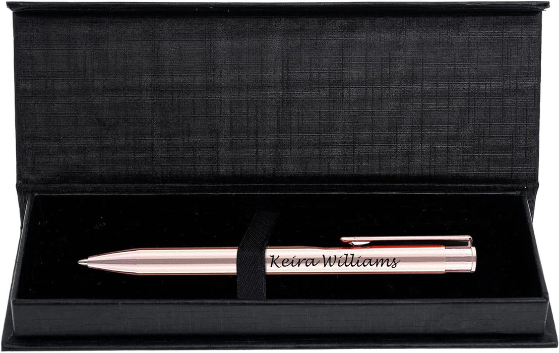 Personalised Engraved Pink Lightweight Ballpen in Presentation Box or Velvet Pouch