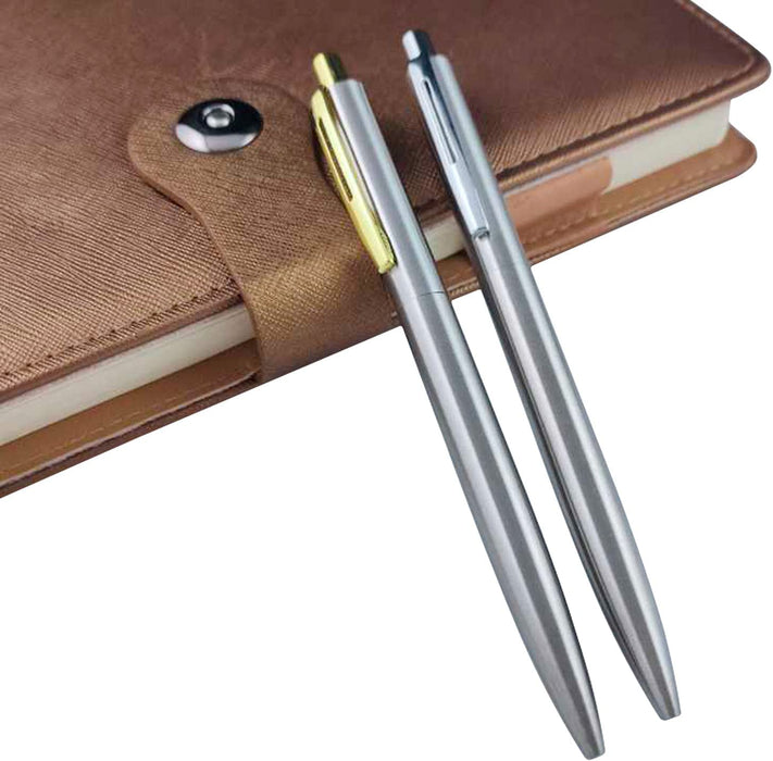 Personalised Engraved Silver Stainless Steel Ballpoint Pen with Gift Box or Velvet Pouch