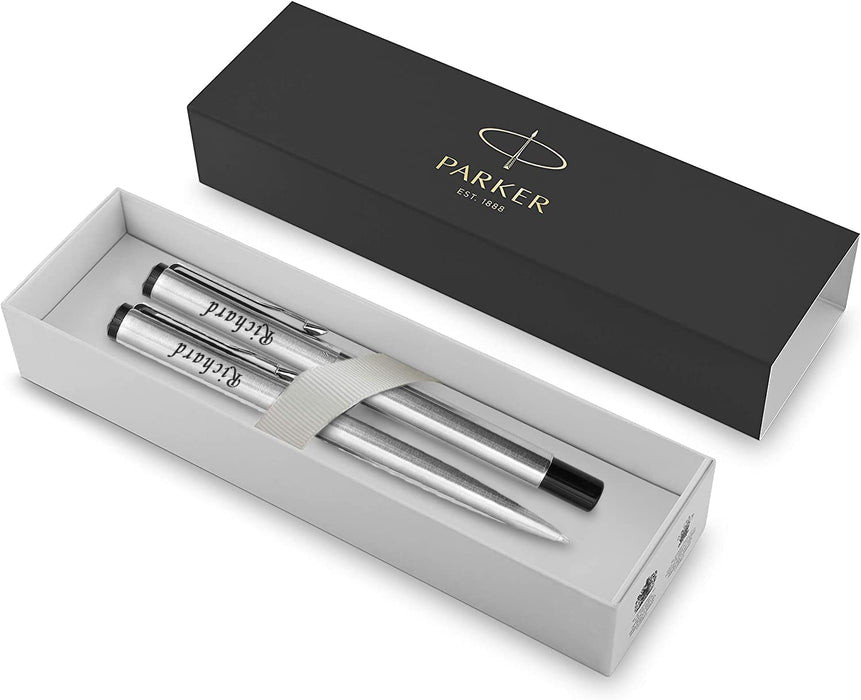 Personalised Engraved Parker Vector Ballpoint and Fountain Pen Set