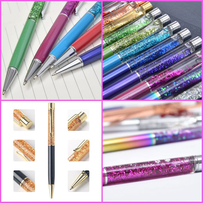 Paul Clover Personalised Floating Glitter Ballpoint Pen in 11 Colours with Luxury Gift box