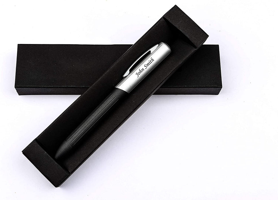 Personalised Engraved Textured Ballpen in 4 Colours with Presentation Box