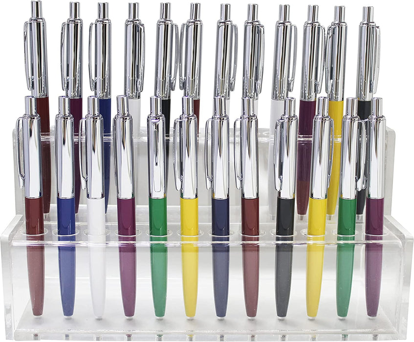 Personalised Engraved Purple Slim Ballpoint Pen with Silver Trim in Chrome Case or Gift Box