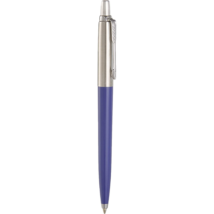 Personalised Engraved Parker Jotter Blue Blue Ink Ballpoint Pen in Ribbon Presentation Box