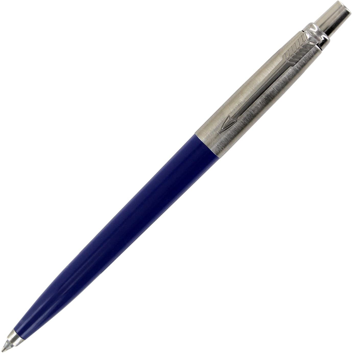 Personalised Engraved Parker Jotter Blue Blue Ink Ballpoint Pen in Ribbon Presentation Box