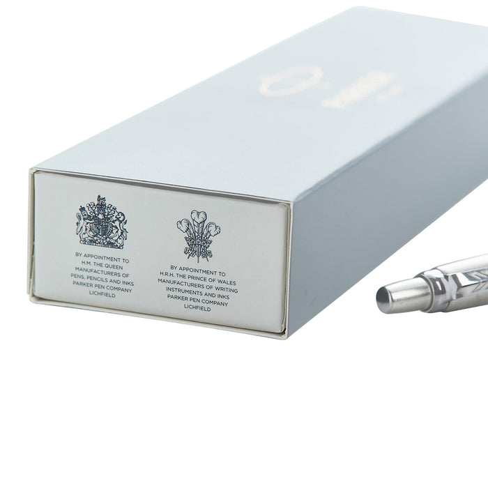 Personalised Engraved Parker Jotter Stainless Steel Ballpoint Pen in Gift Box and Genuine Pink Leather Pouch