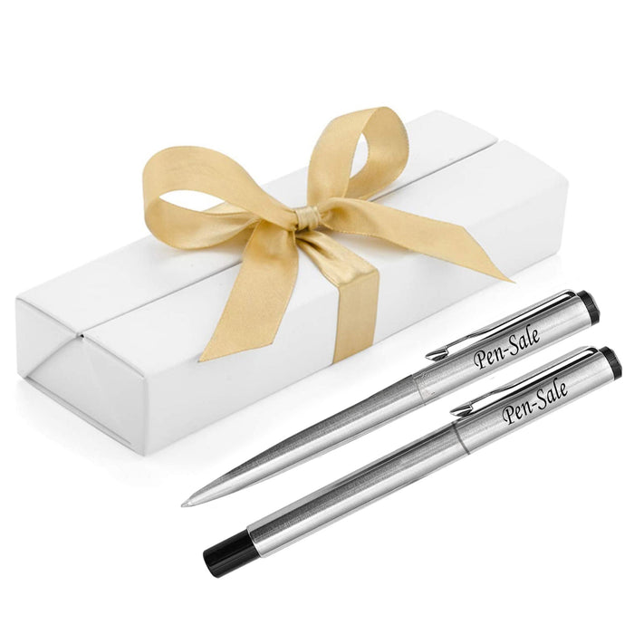 Personalised Silver Jotter Parker Ballpen and Fountain Pen with Choice of Luxury Gift Boxes
