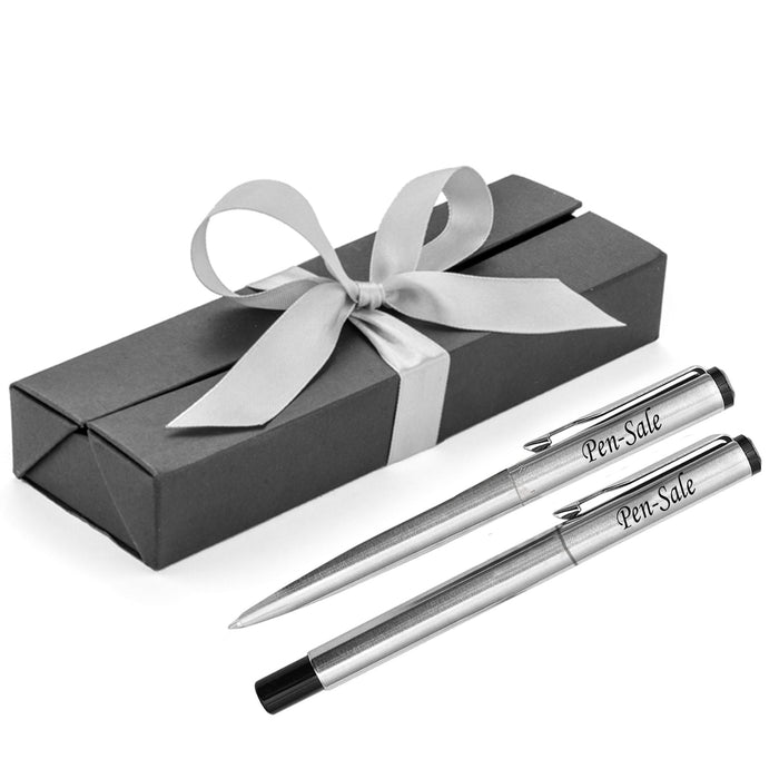 Personalised Silver Jotter Parker Ballpen and Fountain Pen with Choice of Luxury Gift Boxes