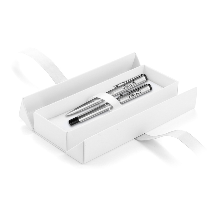 Personalised Silver Jotter Parker Ballpen and Fountain Pen with Choice of Luxury Gift Boxes