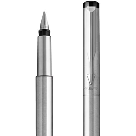 Personalised Stainless Steel Silver Parker Jotter Ballpen and Fountain Pen Set in Parker Presentation Box