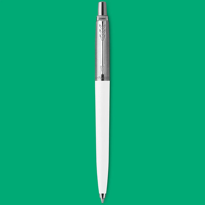 Personalised Engraved Parker Jotter White Ballpoint Pen in Parker Gift Box