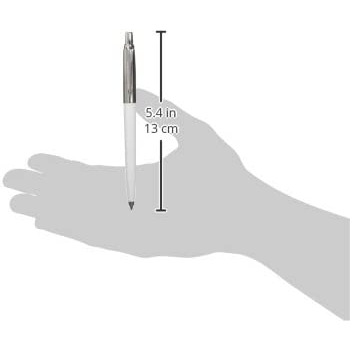 Personalised Engraved Parker Jotter White Ballpoint Pen in Ribbon Presentation Box