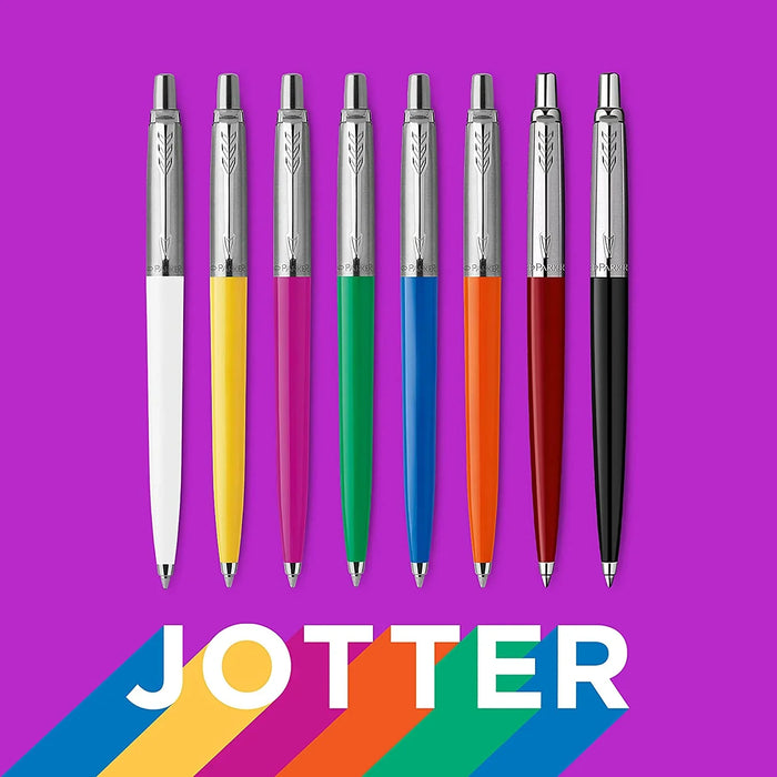 Personalised Engraved Parker Jotter White Ballpoint Pen in Parker Gift Box