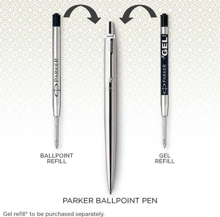 Personalised Silver Parker Jotter Ballpen and Fountain Pen with Choice of Luxury Gift Boxes
